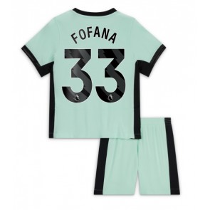 Chelsea Wesley Fofana #33 Dětské Alternativní dres komplet 2023-24 Krátký Rukáv (+ trenýrky)
